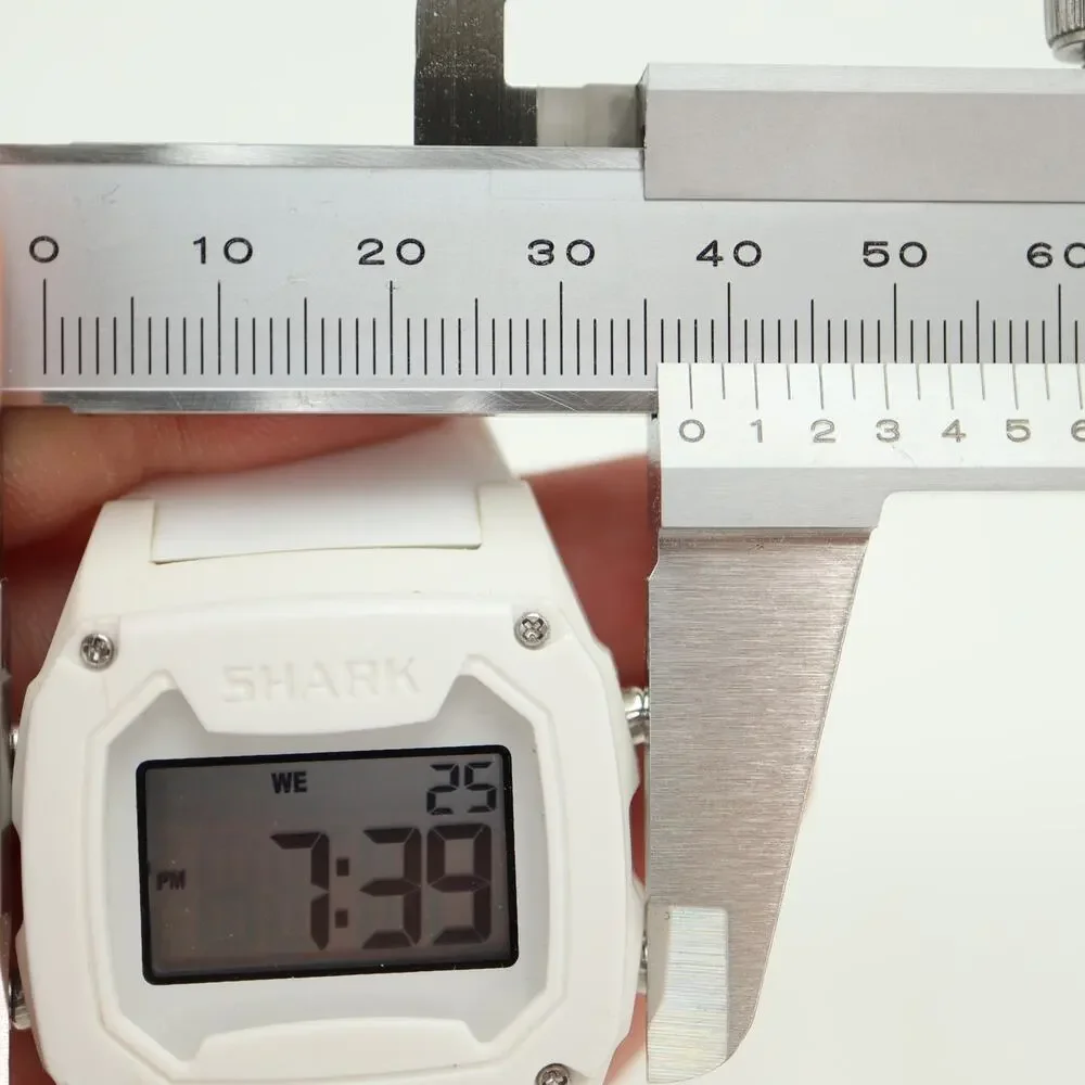 Freestyle Shark White Silicone 38mm Digital Watch Alarm Chrono w New Battery